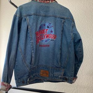 Vintage Planet Hollywood oversized denim jacket